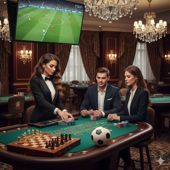 Luxurious casino chips and cards